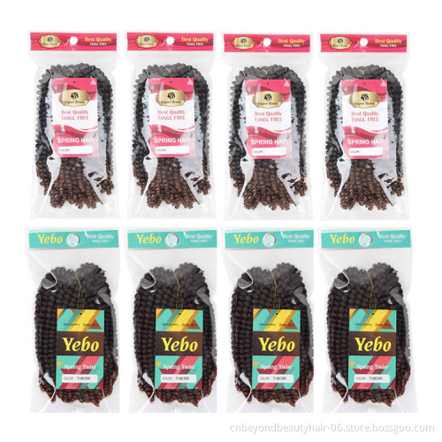 cheap Spring Twist Hair Synthetic Wholesale Long 8 12 16 inch Spring Twist Bounce Crochet Braids Synthetic Braiding Hair
